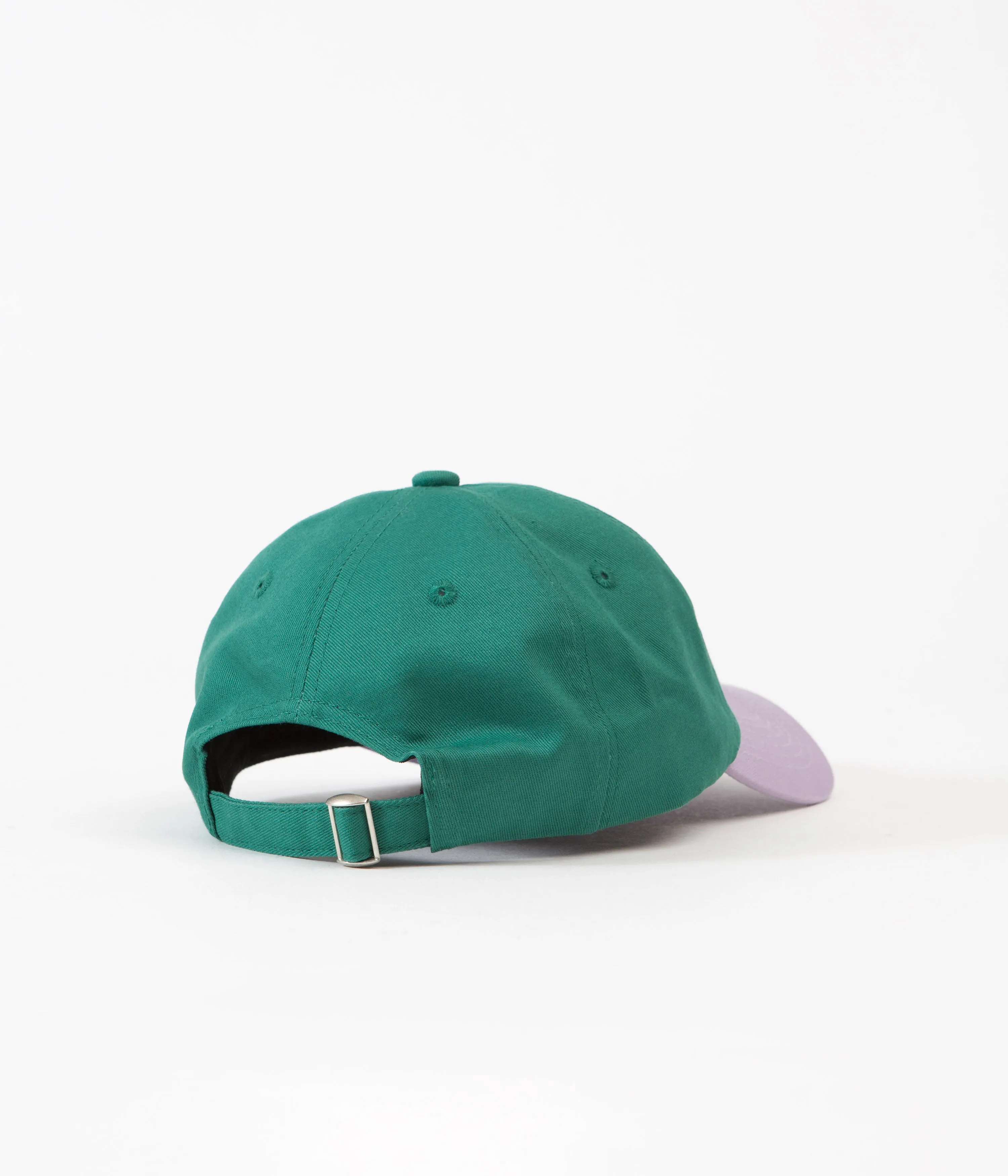 Skateboard Cafe Checkerboard Embroidered Cap - Dark Teal / Lavender