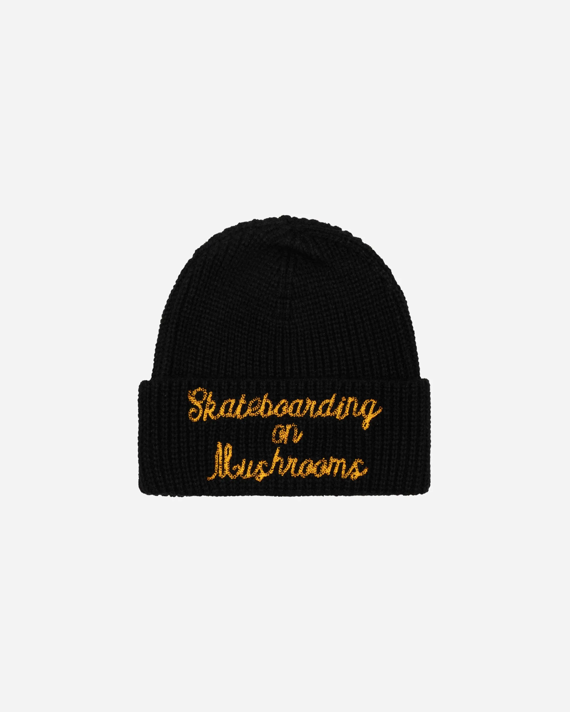 Skateboarding On Mushrooms Beanie Black