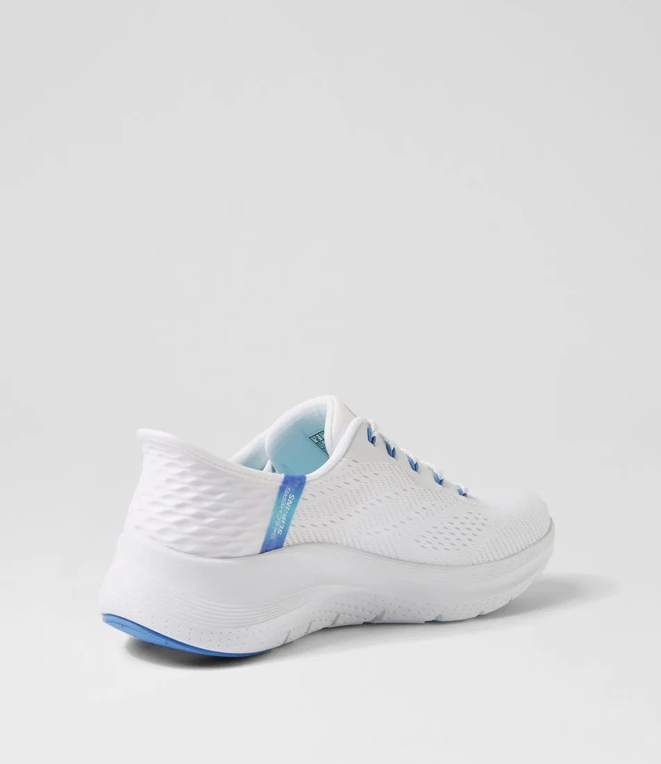 SKECHERS Arch Fit 2 White Blue Fabric Sneakers