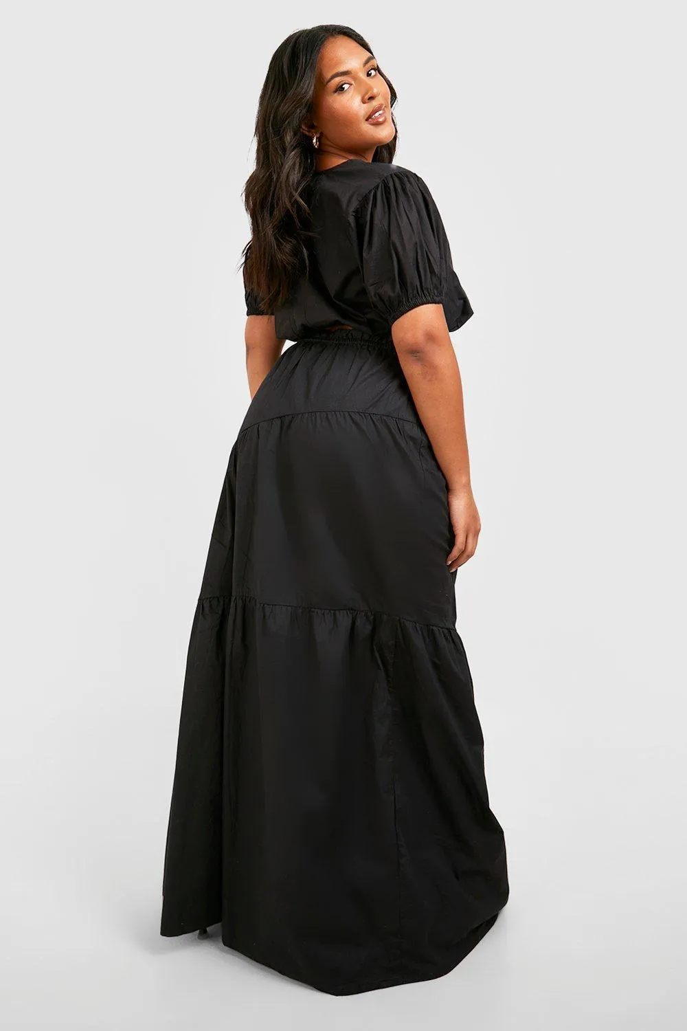 Skirt Co-ords | Plus Poplin Maxi Skirt Co-ord | boohoo