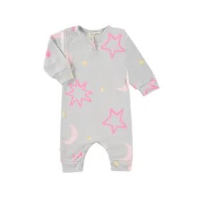 Slub Rib Moon & Star Romper