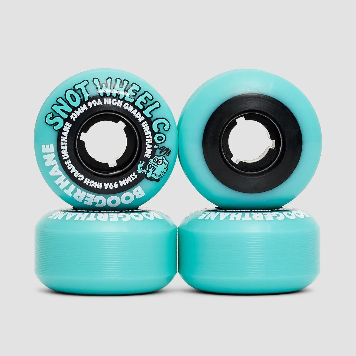 Snot Team 99A Skateboard Wheels Teal/Black 53mm