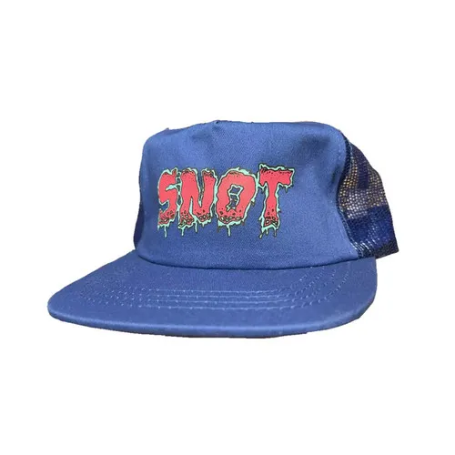 Snot Wheel Co. Skateboard Hat Meltdown Classic Trucker Blue