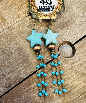 Star Dangle Earrings - Art By Amy