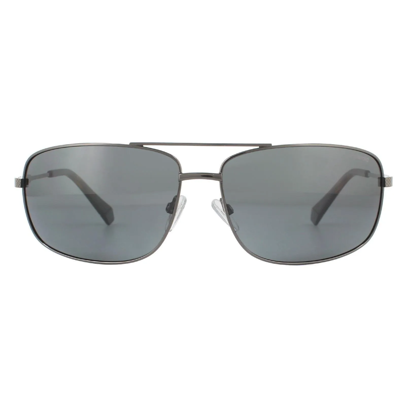 Sunglasses | Rectangle Dark Ruthenium Grey Polarized Sunglasses | Polaroid