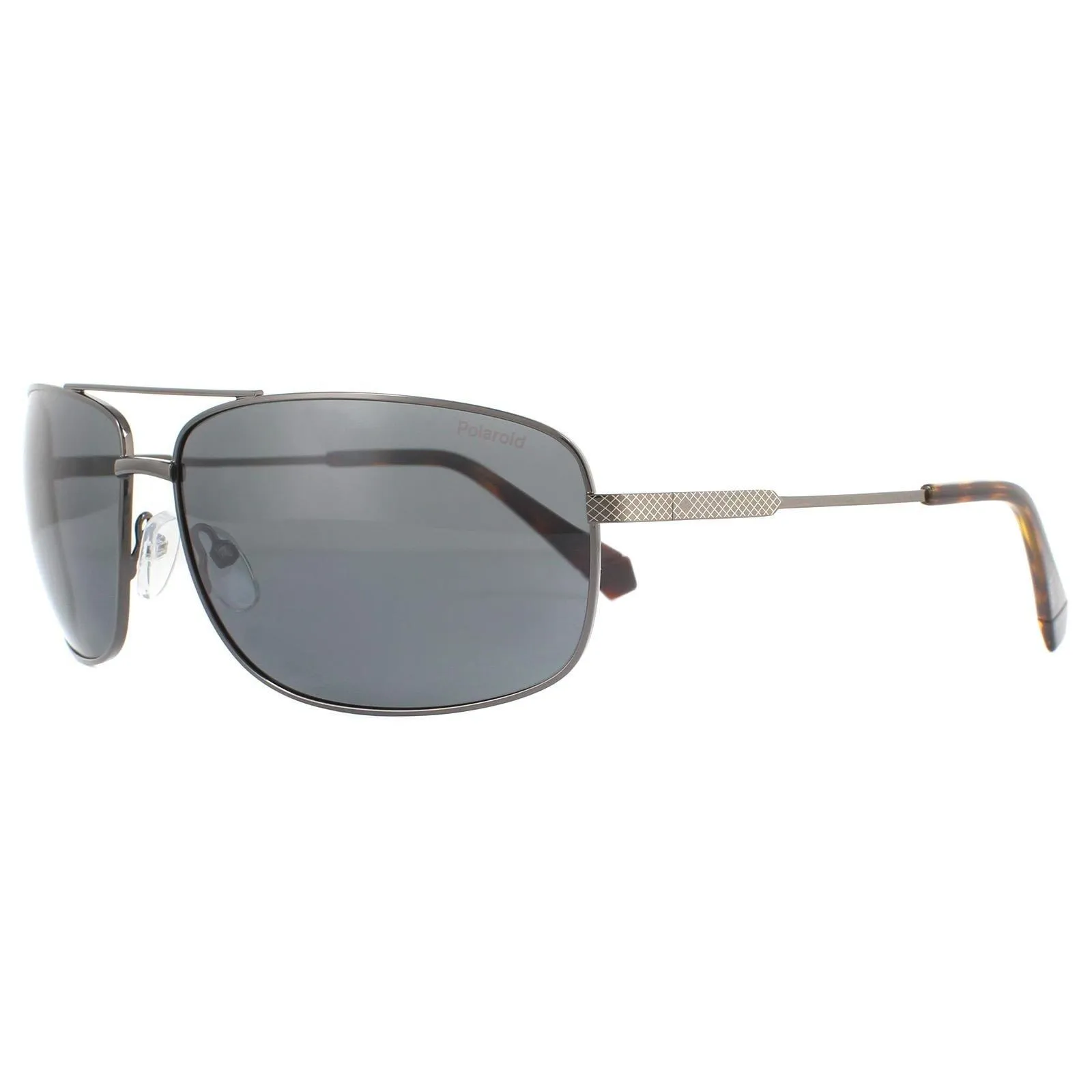 Sunglasses | Rectangle Dark Ruthenium Grey Polarized Sunglasses | Polaroid