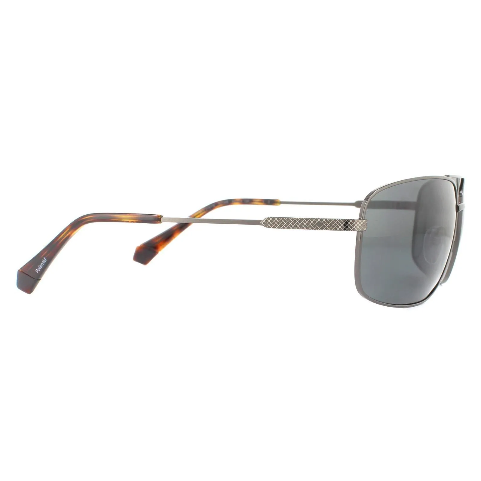 Sunglasses | Rectangle Dark Ruthenium Grey Polarized Sunglasses | Polaroid