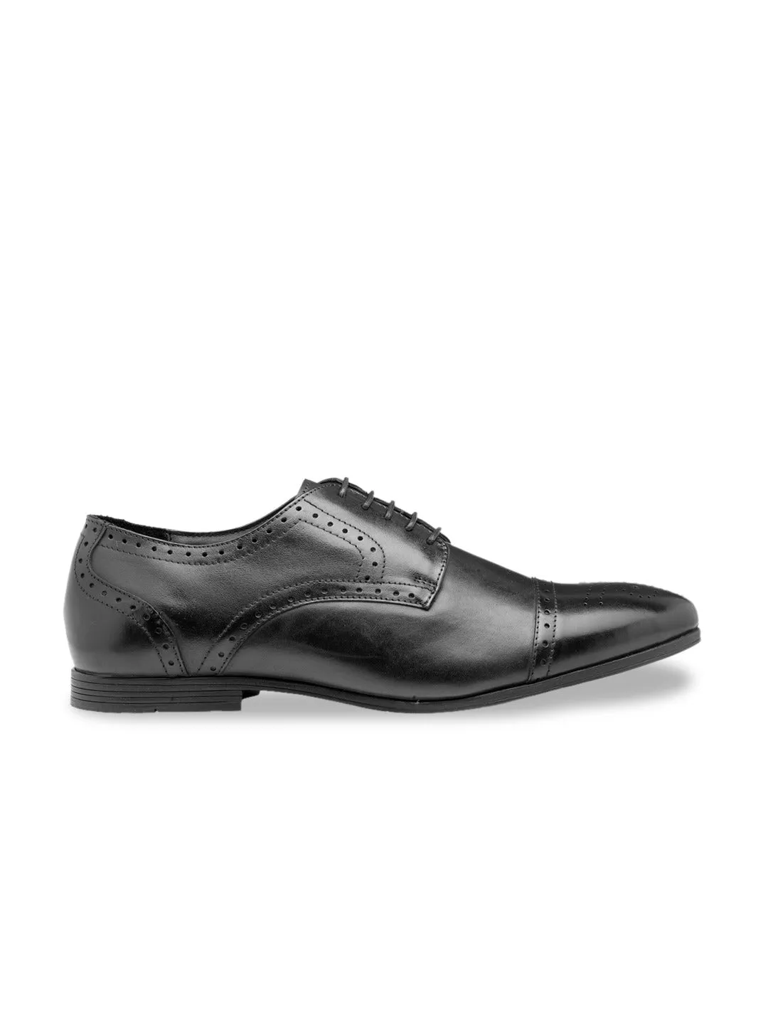 Teakwood Genuine Leathers Men Black  Formal Derby's Shoes