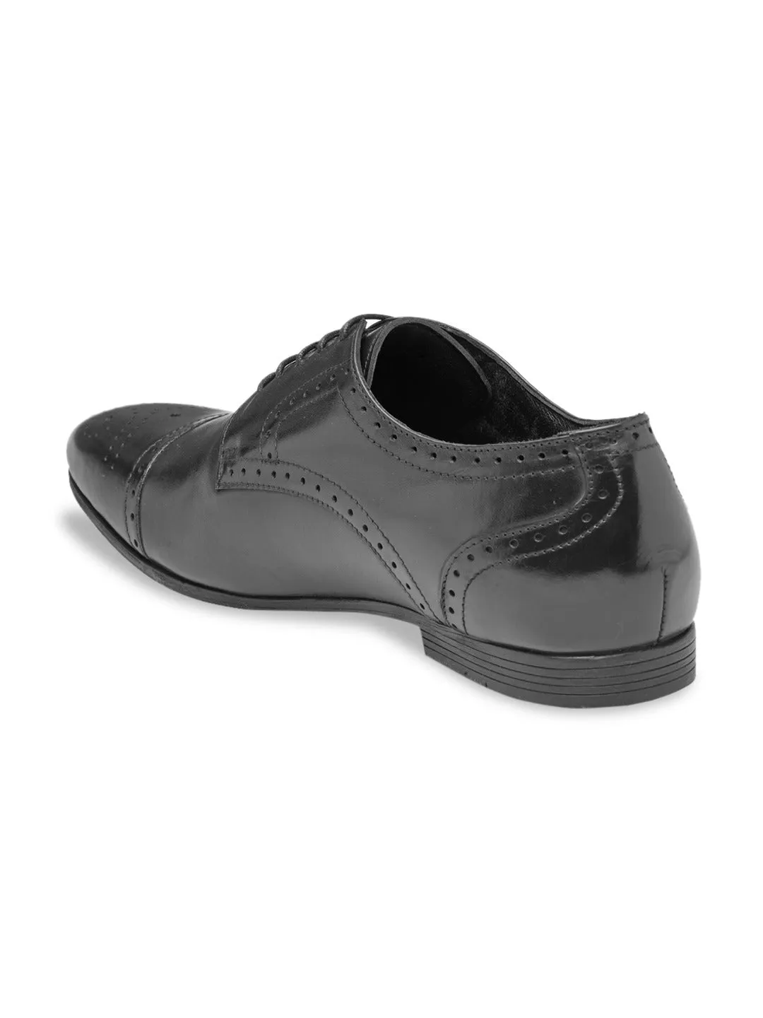 Teakwood Genuine Leathers Men Black  Formal Derby's Shoes