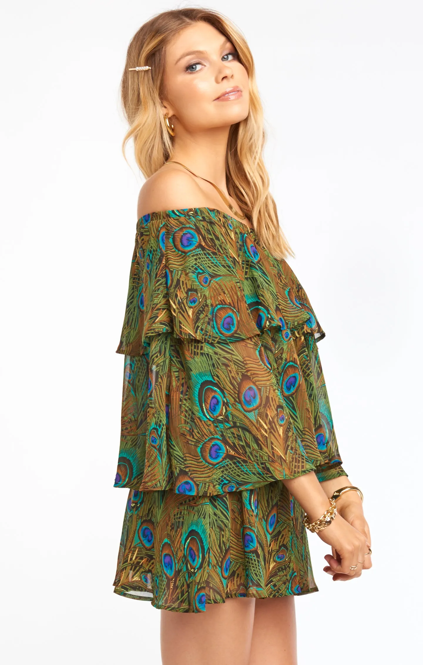 Triple Decker Romper ~ Original Peacock