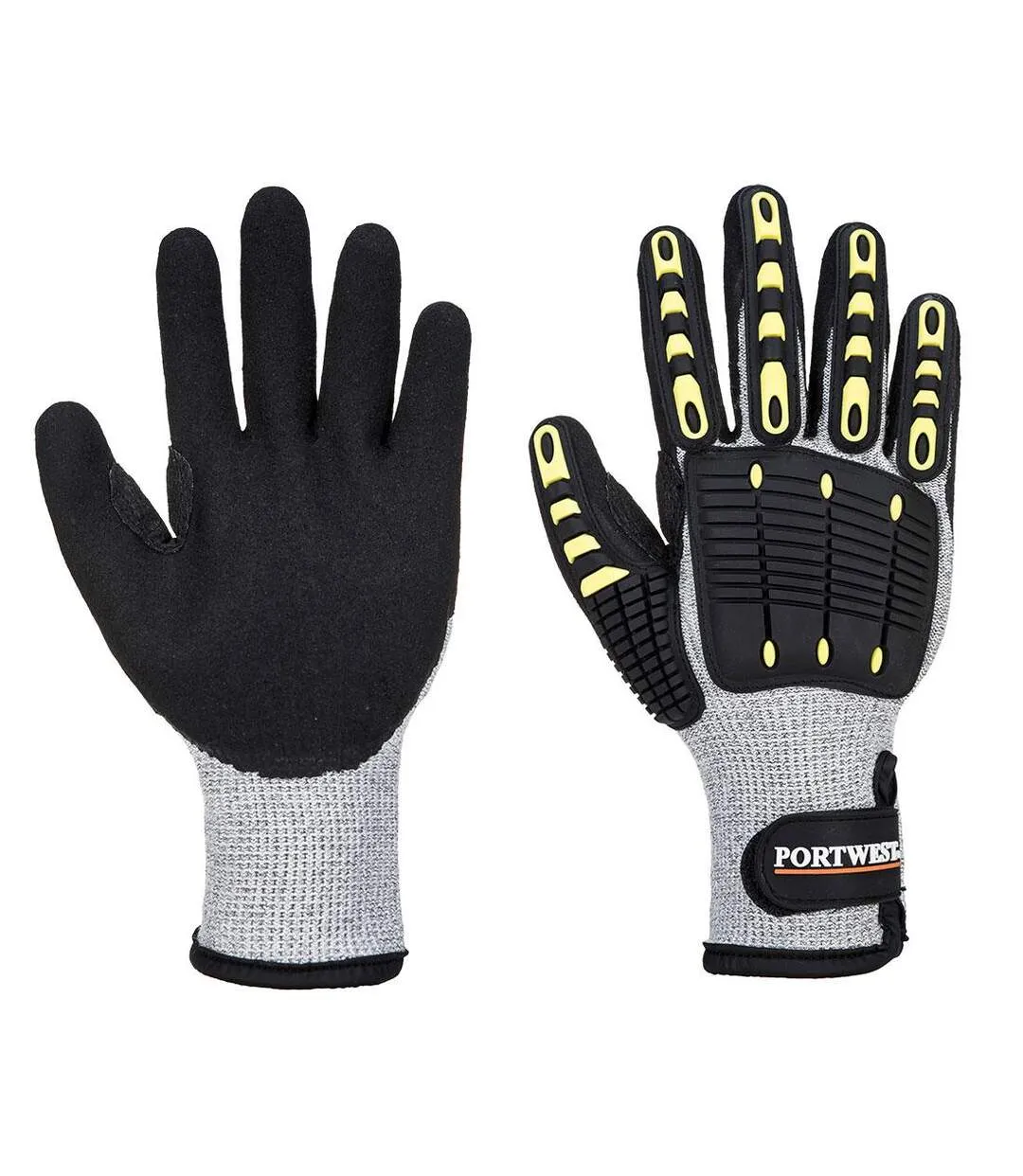 Unisex adult a729 impact resistant thermal cut resistant gloves xxl grey/black Portwest