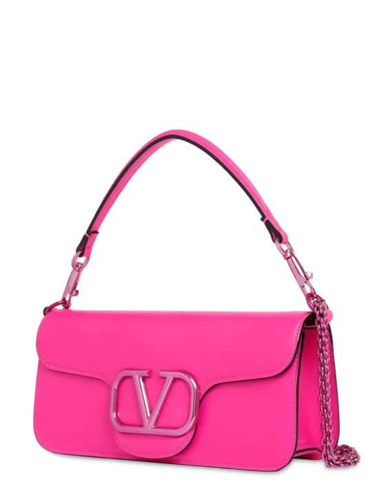 Valentino Garavani   V logo leather shoulder bag 